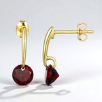 Boucles d'oreilles en argent et Grenat du Mozambique