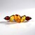 Broche en argent et Ambre baltique couleur cognac (dagen)