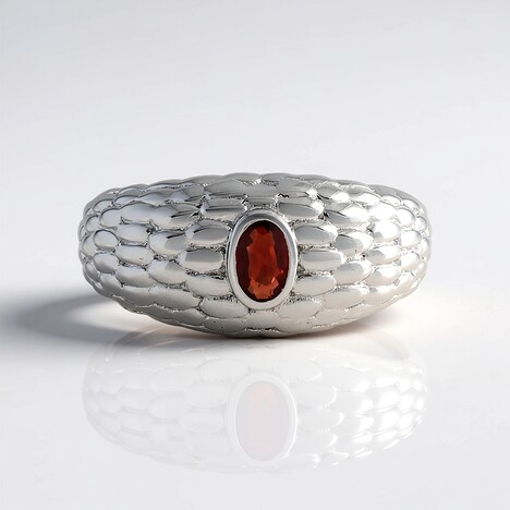 Anello in argento con Rubino Tanzania (SAELOCANA)