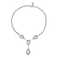 Pinkfarbener Opal-Silbercollier (Desert Chic)