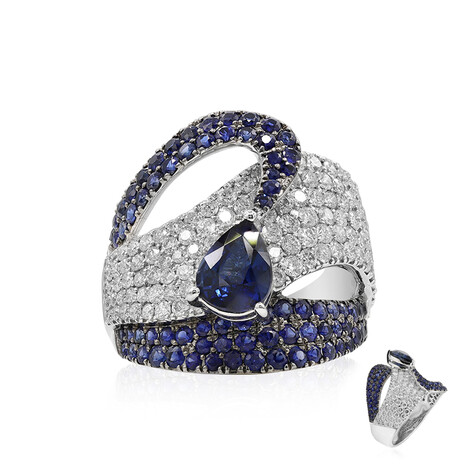 Gouden ring met een blauwe saffier (Estée Collection)