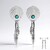 Orecchini in argento con Turchese Kingman Mohave Blu (Jones Lee)