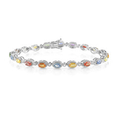 Zilveren armband met saffieren