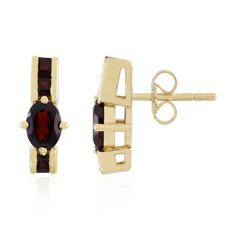 Garnet Silver Earrings