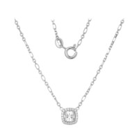 Collana in argento con Topazio Bianco