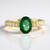 Anello in argento con Apatite Verde