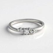 Bague en argent et Topaze blanche