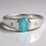 Anello in argento con Grandidierite