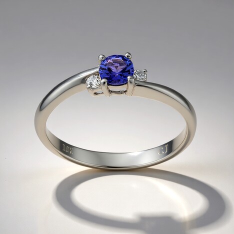 Anello in oro con Tanzanite AAA
