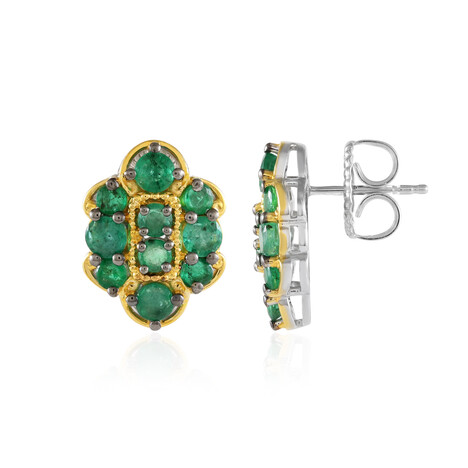 Pendientes en plata con Esmeralda de Zambia (Gems en Vogue)