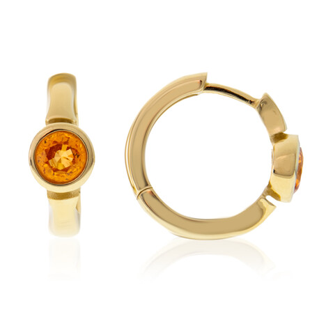 Mandarin-Granat-Goldohrringe (CUSTODANA)