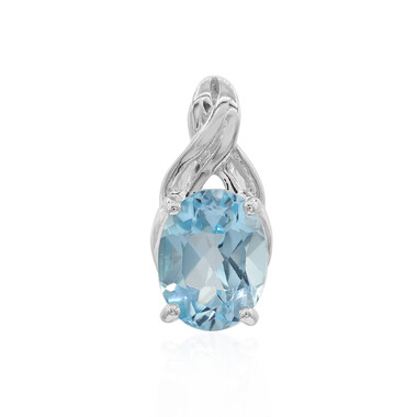 Pendentif en argent et Topaze bleu ciel