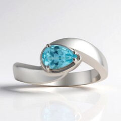 Anello in argento con Apatite Blu