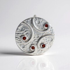 Ciondolo in argento con Granato d’India (MONOSONO COLLECTION)