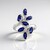 Bague en argent et Saphir bleu de Madagascar