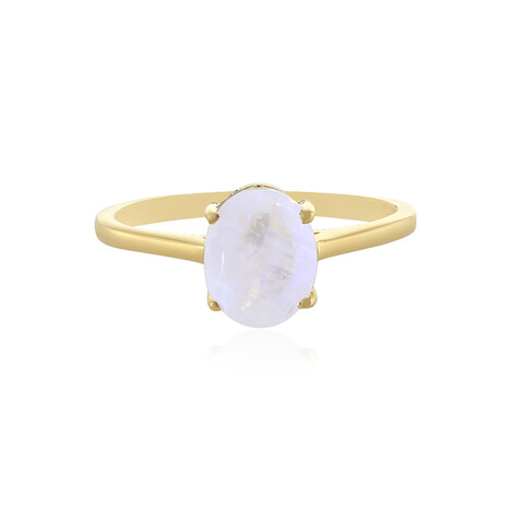 Anello in argento con Pietra di Luna Arcobaleno