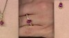 Anillo en plata con Topacio rosa