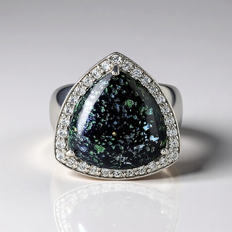 Anello in argento con Opale Leopardo