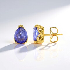 Orecchini in argento con Tanzanite (Gems en Vogue)
