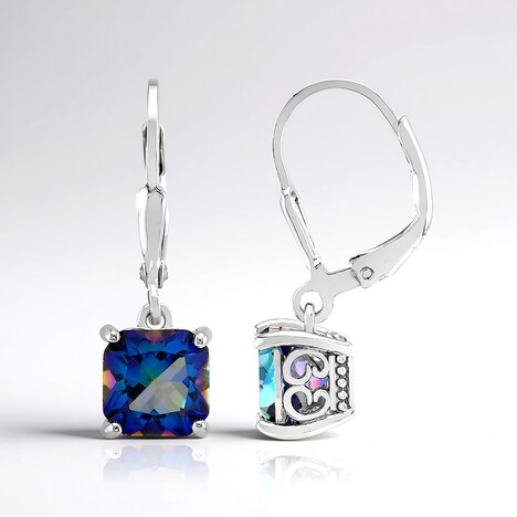 Orecchini in argento con Quarzo Mistico Blu