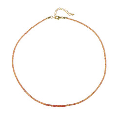 Collar en plata con Zafiro naranja