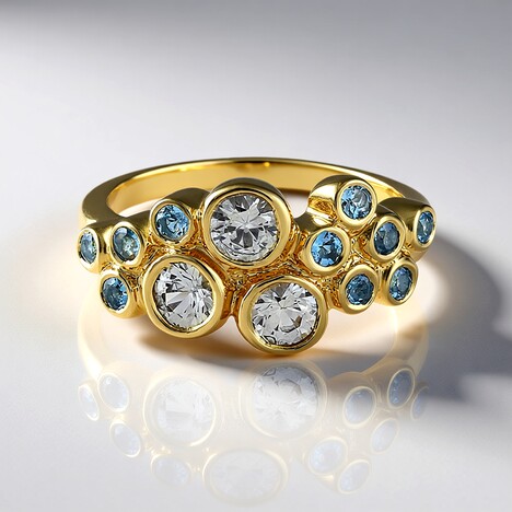 Anello in oro con Zaffiro Bianco (Adela Gold)