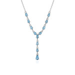 Schweizblauer Topas-Silbercollier