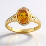 Anello in oro con Sfalerite (CIRARI)