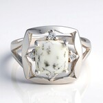 Anello in argento con Agata Dendritica