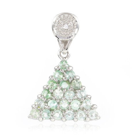 Cuprian Tourmaline Silver Pendant