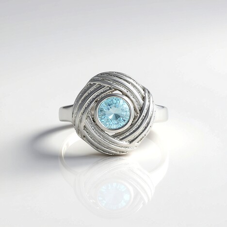 Anello in argento con Zircone Ratanakiri (SAELOCANA)