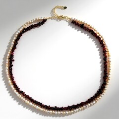 Collana in argento con Granato Mozambico