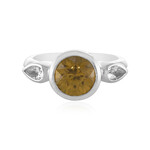 Anillo en plata con Zircón amarillo