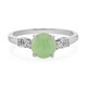 Zilveren ring met een keizerlijk chrysopraas