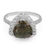 Anillo en plata con Cuarzo ahumado