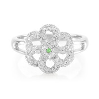 Bague en argent et Grenat Tsavorite du Kenya