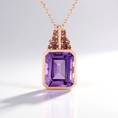 Collana in argento con Ametista Rose de France
