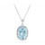 Collana in argento con Topazio Blu Cielo