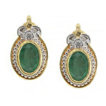 Zambian Emerald Silver Earrings (Gems en Vogue)