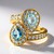 Anello in argento con Topazio Blu Londra