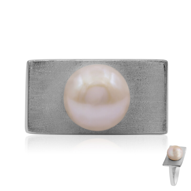 Elegante Anello Di Perle D'acqua Dolce - Anello Aperto Sterling - Foto 6