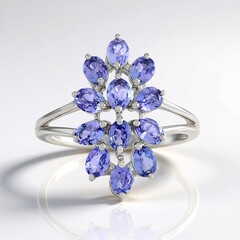 Anello in argento con Tanzanite