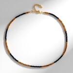 Collana in argento con Zircone Cognac