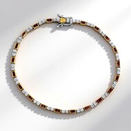 Zilveren armband met zirkonen (Gems en Vogue)