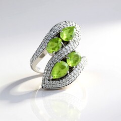 Anello in argento con Peridoto (de Melo Essence)