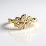 Anello in oro con Diamante Champagne I2 (de Melo Gold)