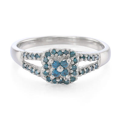 Bague en argent et Diamant fantaisie