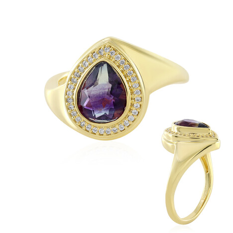 Mehrfarbiger Fluorit-Silberring