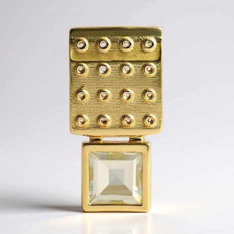 Ciondolo in argento con Ametista Verde (MONOSONO COLLECTION)