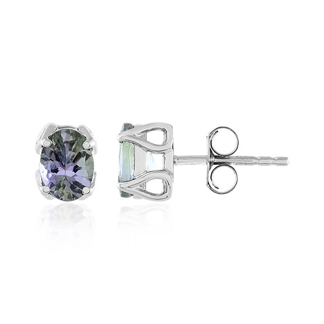 Boucles d'oreilles en argent et Tanzanite non chauffée
